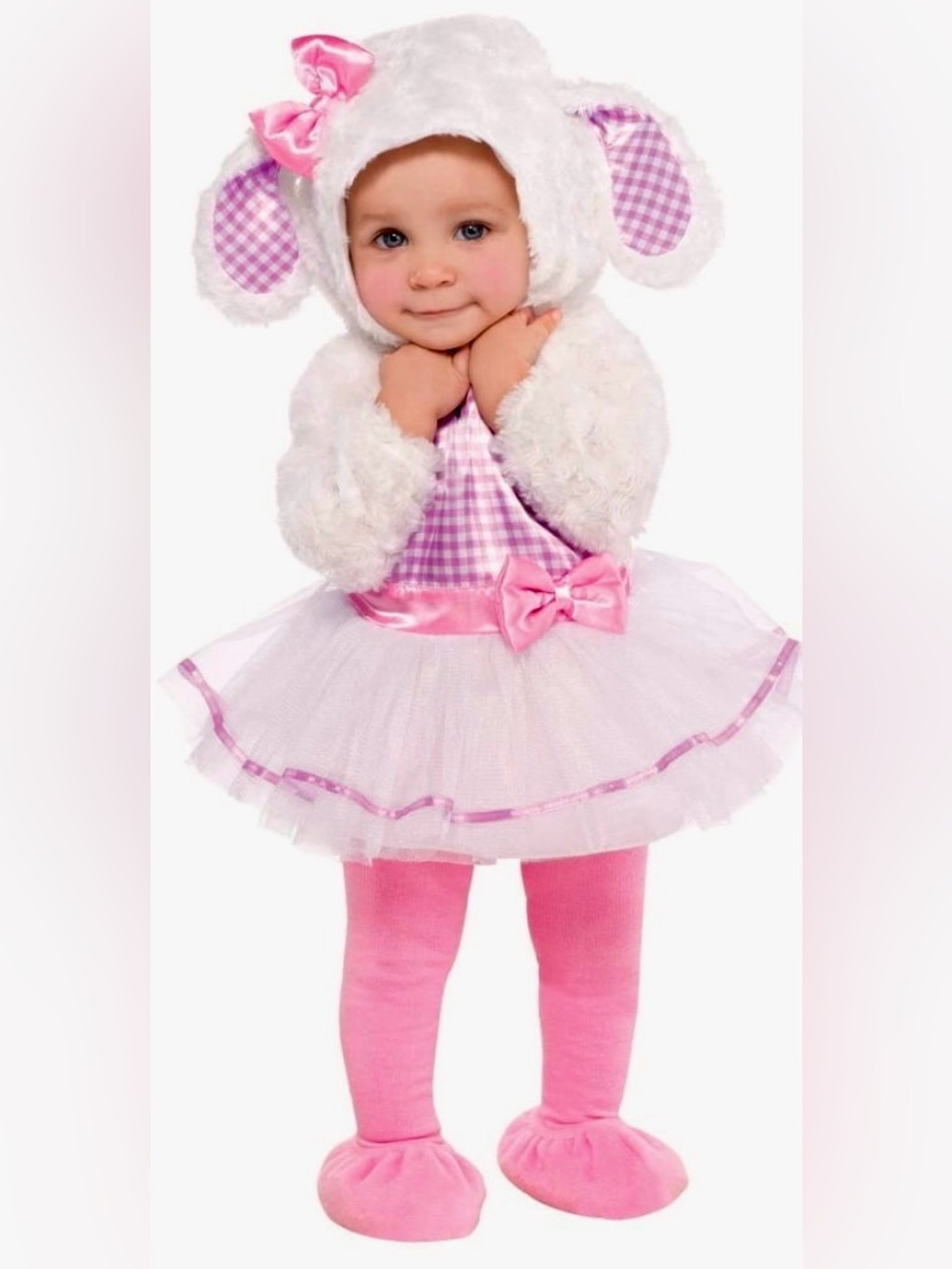 Pink & White Little Lamb 5pc.Baby Costume Premium Quality Cozy 18-24Months~NEW - Picture 6 of 6